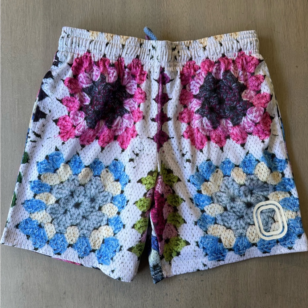 Kids' Crochet Pattern Shorts - Pink, Blue, Green